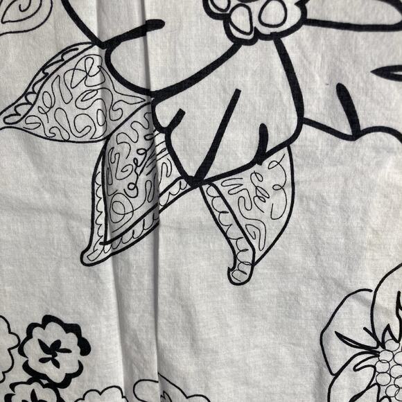 Chico's Women's White Black Art To Wear Floral Button Up Blouse Size 3 XL Boho - Picture 12 of 12